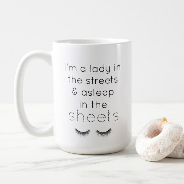 "Lady in the Sheets, Asleep in the Sheets" Mug